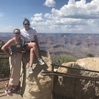 Michelle and her friend visiting the Grand Canyon